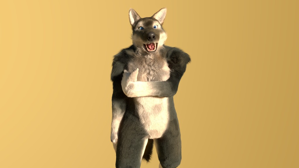 Anthropomorphic wolf preview image 1